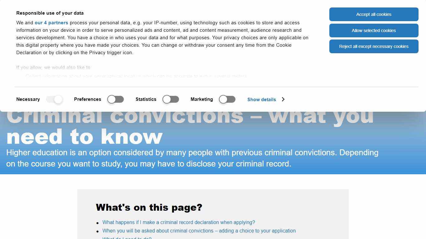 Criminal convictions – what you need to know UCAS
