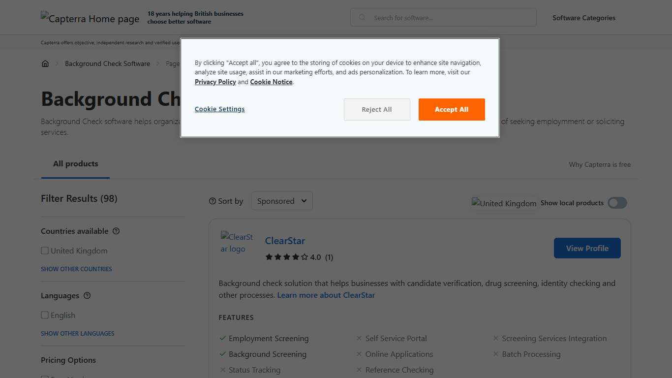 Page 4 - Background Check Software - Price Comparison & Reviews - Capterra UK 2026