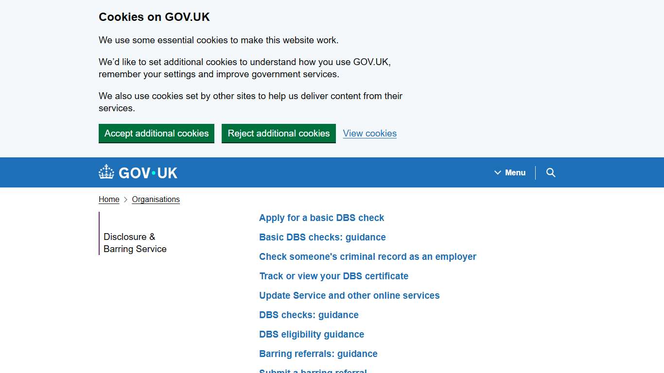 Disclosure and Barring Service - GOV.UK